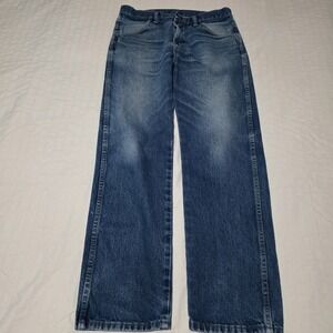 Vintage RUSTLER BOOT JEAN Men's 32x30 Reg Fit Dark Wash Cotton Denim Jeans